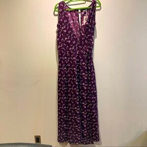 CHAI Sz  M Victoria Maxi Dress Purple Passion True Wrap A Line Dress NWT